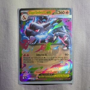 Pokémon Mega Charizard X-EX Holo Rare Trading Card - Blue & Black